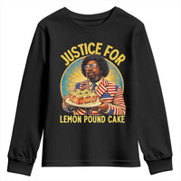 Justice for Lemon Pound Cake Patriotic Meme Youth Sweatshirt Funny Viral Hip Hop Parody for Music Rap Fans