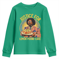 Justice for Lemon Pound Cake Patriotic Meme Youth Sweatshirt Funny Viral Hip Hop Parody for Music Rap Fans