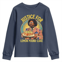 Justice for Lemon Pound Cake Patriotic Meme Youth Sweatshirt Funny Viral Hip Hop Parody for Music Rap Fans
