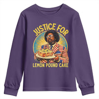 Justice for Lemon Pound Cake Patriotic Meme Youth Sweatshirt Funny Viral Hip Hop Parody for Music Rap Fans
