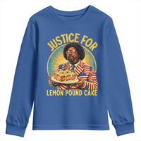 Justice for Lemon Pound Cake Patriotic Meme Youth Sweatshirt Funny Viral Hip Hop Parody for Music Rap Fans