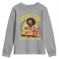 Justice for Lemon Pound Cake Patriotic Meme Youth Sweatshirt Funny Viral Hip Hop Parody for Music Rap Fans