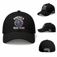 America Chuck Yeah Legendary Action Hero Baseball Cap Patriotic USA Flag Tribute 4th of July Freedom Humor