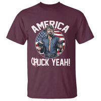 America Chuck Yeah Legendary Action Hero T Shirt Patriotic USA Flag Tribute 4th of July Freedom Humor