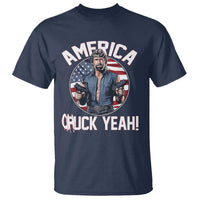 America Chuck Yeah Legendary Action Hero T Shirt Patriotic USA Flag Tribute 4th of July Freedom Humor