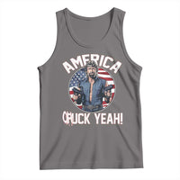 America Chuck Yeah Legendary Action Hero Tank Top Patriotic USA Flag Tribute 4th of July Freedom Humor