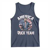 America Chuck Yeah Legendary Action Hero Tank Top Patriotic USA Flag Tribute 4th of July Freedom Humor