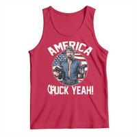 America Chuck Yeah Legendary Action Hero Tank Top Patriotic USA Flag Tribute 4th of July Freedom Humor