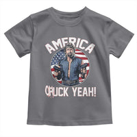 America Chuck Yeah Legendary Action Hero Toddler T Shirt Patriotic USA Flag Tribute 4th of July Freedom Humor