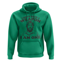 Funny Tough Guy Chuck Meme Hoodie I Dont Need a Weapon I Am One Retro Action Legend Parody