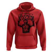 Chuck You Funny Action Legend Hoodie Tough Guy Meme Dual Guns Retro Humor for Patriotic Fans