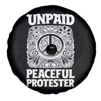 Unpaid Peaceful Protester Vintage Floral Peace Spare Tire Cover Hippie Style Activist Retro Anti War Boho Protest