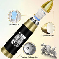 Unpaid Peaceful Protester Vintage Floral Peace Bullet Tumbler Hippie Style Activist Retro Anti War Boho Protest