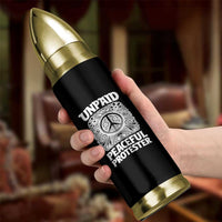 Unpaid Peaceful Protester Vintage Floral Peace Bullet Tumbler Hippie Style Activist Retro Anti War Boho Protest