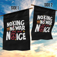 No Kings No Wars No Ice Bold Typography Garden Flag Peace Symbol Anti War Activist Human Rights