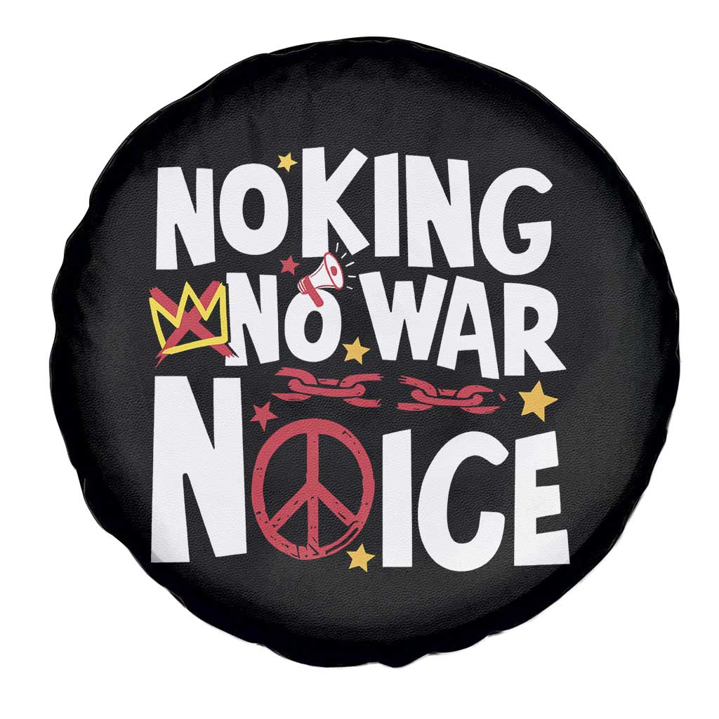 No Kings No Wars No Ice Bold Typography Spare Tire Cover Peace Symbol Anti War Activist Human Rights