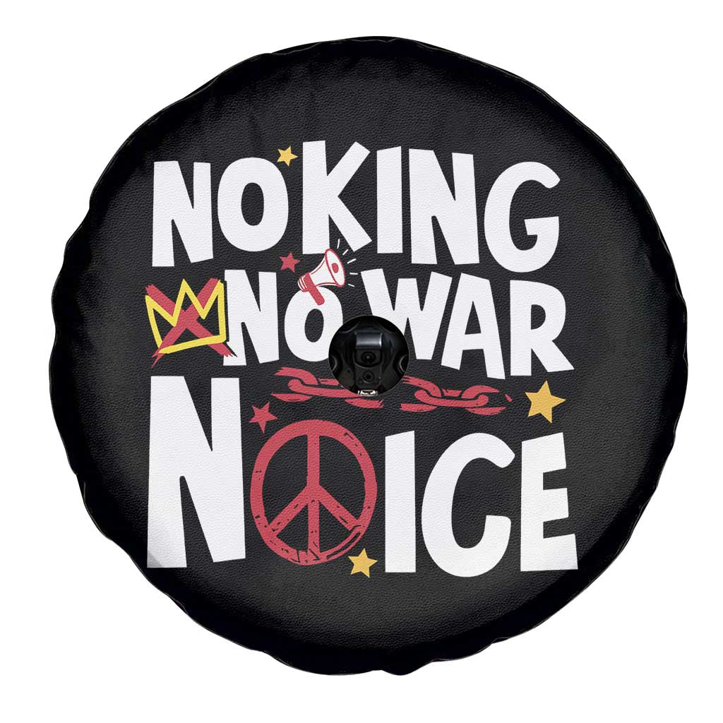 No Kings No Wars No Ice Bold Typography Spare Tire Cover Peace Symbol Anti War Activist Human Rights