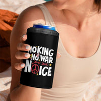 No Kings No Wars No Ice Bold Typography 4 in 1 Can Cooler Tumbler Peace Symbol Anti War Activist Human Rights