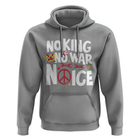 No Kings No Wars No Ice Bold Typography Hoodie Peace Symbol Anti War Activist Human Rights