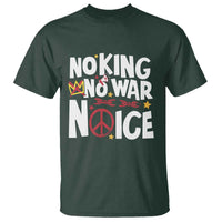 No Kings No Wars No Ice Bold Typography T Shirt Peace Symbol Anti War Activist Human Rights