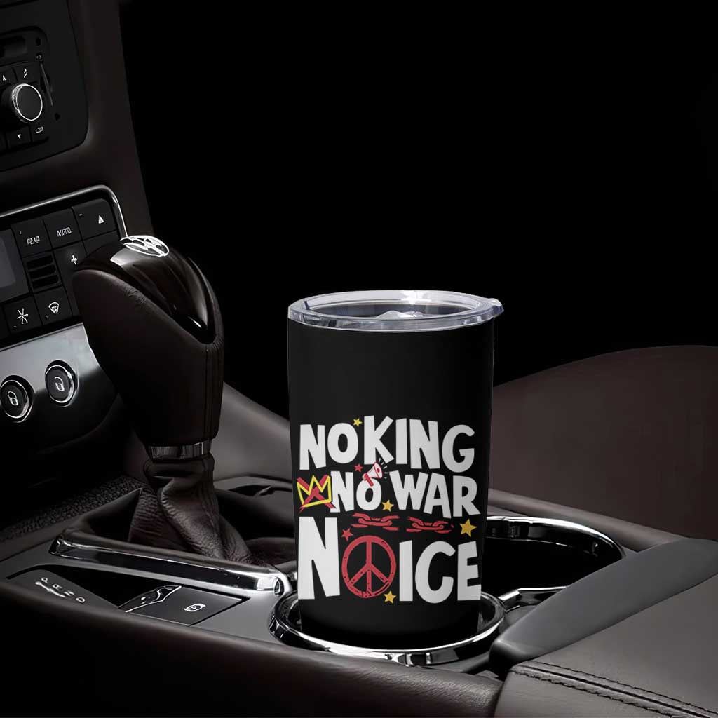 No Kings No Wars No Ice Bold Typography Tumbler Cup Peace Symbol Anti War Activist Human Rights