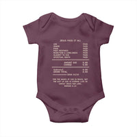 Jesus Paid It All Christian Receipt Baby Onesie Romans 6:23 Faith Message Sin Debt Inspirational Gift