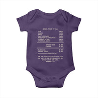 Jesus Paid It All Christian Receipt Baby Onesie Romans 6:23 Faith Message Sin Debt Inspirational Gift