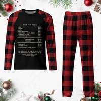 Jesus Paid It All Christian Receipt Plaid Pajama Set Romans 6:23 Faith Message Sin Debt Inspirational Gift