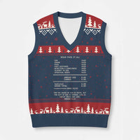 Jesus Paid It All Christian Receipt V-Neck Knit Sweater Vest Romans 6:23 Faith Message Sin Debt Inspirational Gift