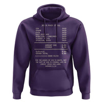 Jesus Paid It All Christian Receipt Hoodie Romans 6:23 Faith Message Sin Debt Inspirational Gift