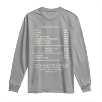 Jesus Paid It All Christian Receipt Long Sleeve Shirt Romans 6:23 Faith Message Sin Debt Inspirational Gift
