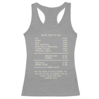 Jesus Paid It All Christian Receipt Racerback Tank Top Romans 6:23 Faith Message Sin Debt Inspirational Gift