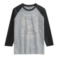 Jesus Paid It All Christian Receipt Raglan Shirt Romans 6:23 Faith Message Sin Debt Inspirational Gift