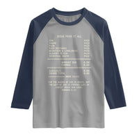 Jesus Paid It All Christian Receipt Raglan Shirt Romans 6:23 Faith Message Sin Debt Inspirational Gift