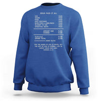 Jesus Paid It All Christian Receipt Sweatshirt Romans 6:23 Faith Message Sin Debt Inspirational Gift
