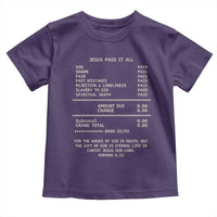 Jesus Paid It All Christian Receipt Toddler T Shirt Romans 6:23 Faith Message Sin Debt Inspirational Gift