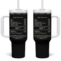 Jesus Paid It All Christian Receipt Tumbler With Handle Romans 6:23 Faith Message Sin Debt Inspirational Gift