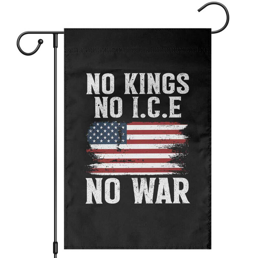No Wars No Ice No Kings American Flag Garden Flag Patriotic Protest Anti War Human Rights