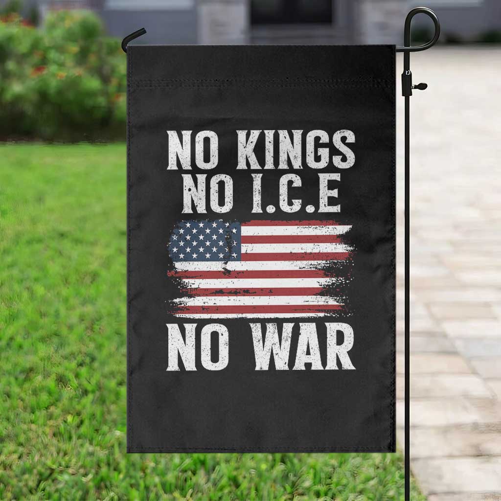 No Wars No Ice No Kings American Flag Garden Flag Patriotic Protest Anti War Human Rights