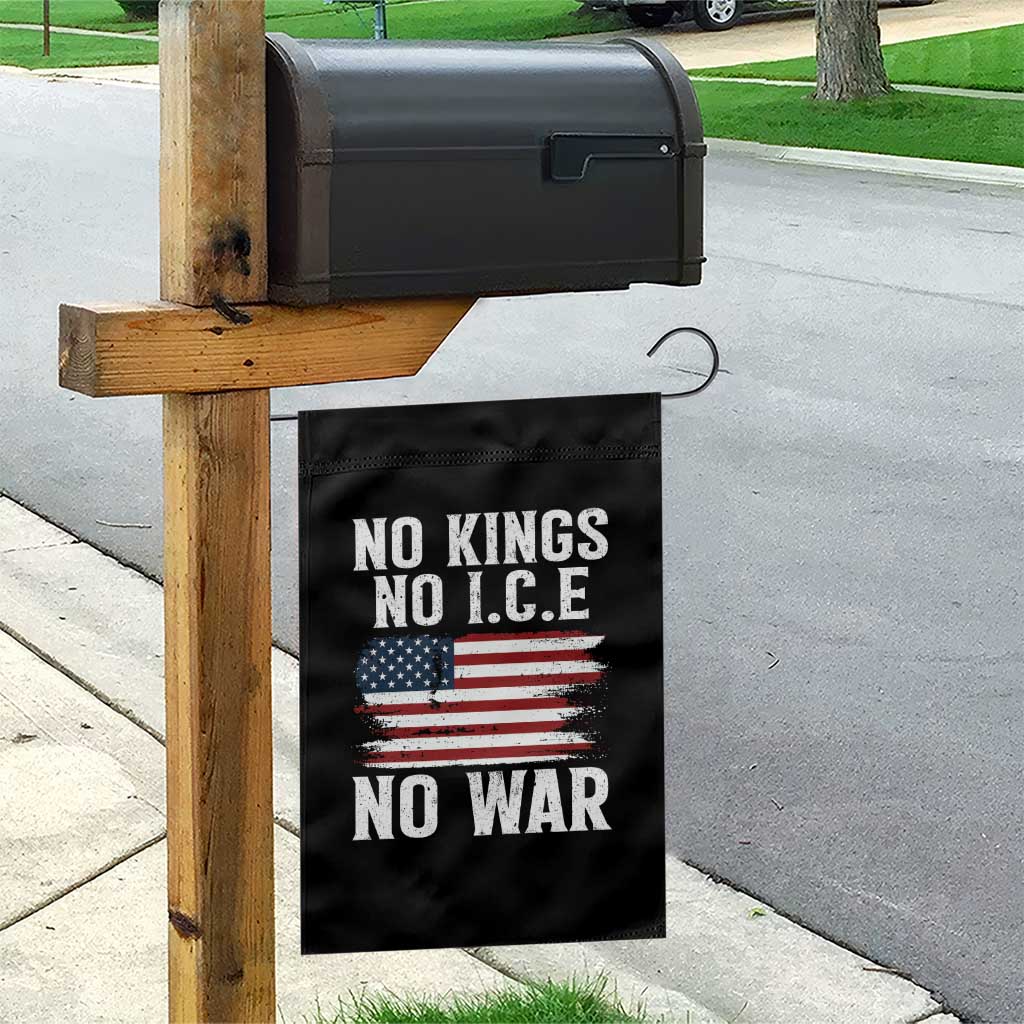 No Wars No Ice No Kings American Flag Garden Flag Patriotic Protest Anti War Human Rights