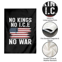 No Wars No Ice No Kings American Flag Garden Flag Patriotic Protest Anti War Human Rights