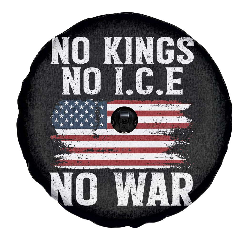 No Wars No Ice No Kings American Flag Spare Tire Cover Patriotic Protest Anti War Human Rights