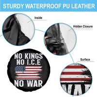 No Wars No Ice No Kings American Flag Spare Tire Cover Patriotic Protest Anti War Human Rights