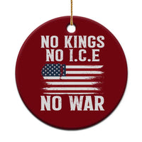 No Wars No Ice No Kings American Flag Ceramic Ornament Patriotic Protest Anti War Human Rights