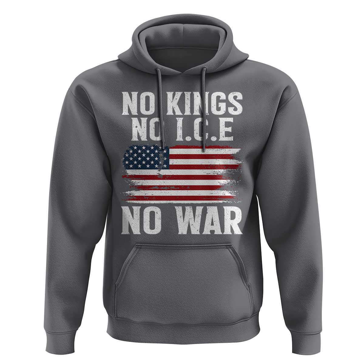 No Wars No Ice No Kings American Flag Hoodie Patriotic Protest Anti War Human Rights