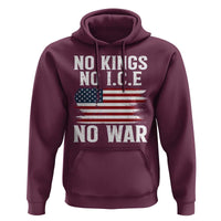 No Wars No Ice No Kings American Flag Hoodie Patriotic Protest Anti War Human Rights