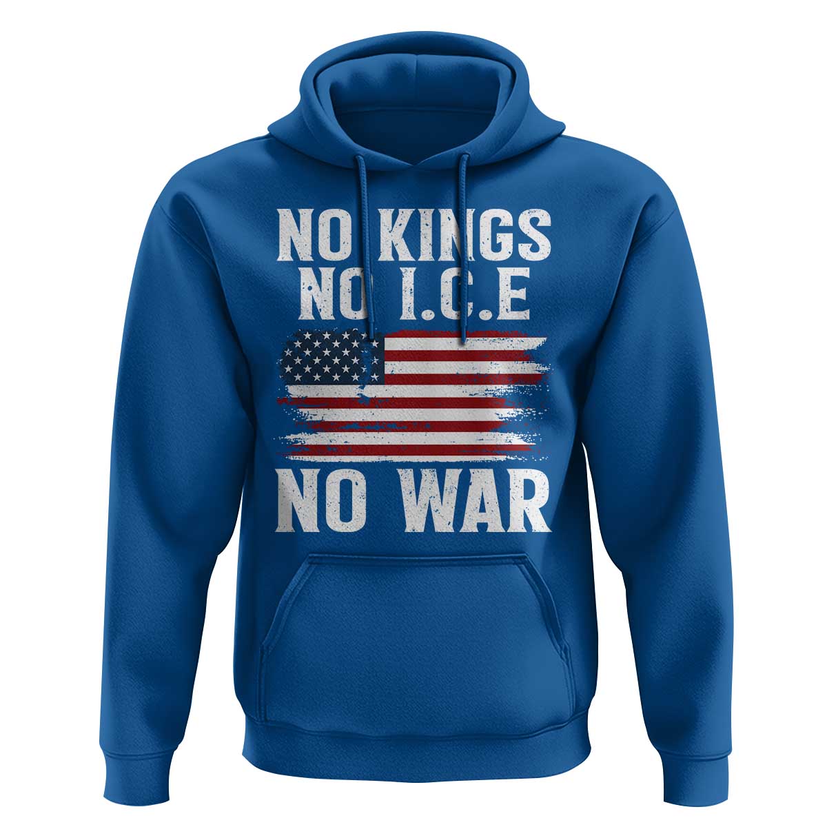No Wars No Ice No Kings American Flag Hoodie Patriotic Protest Anti War Human Rights