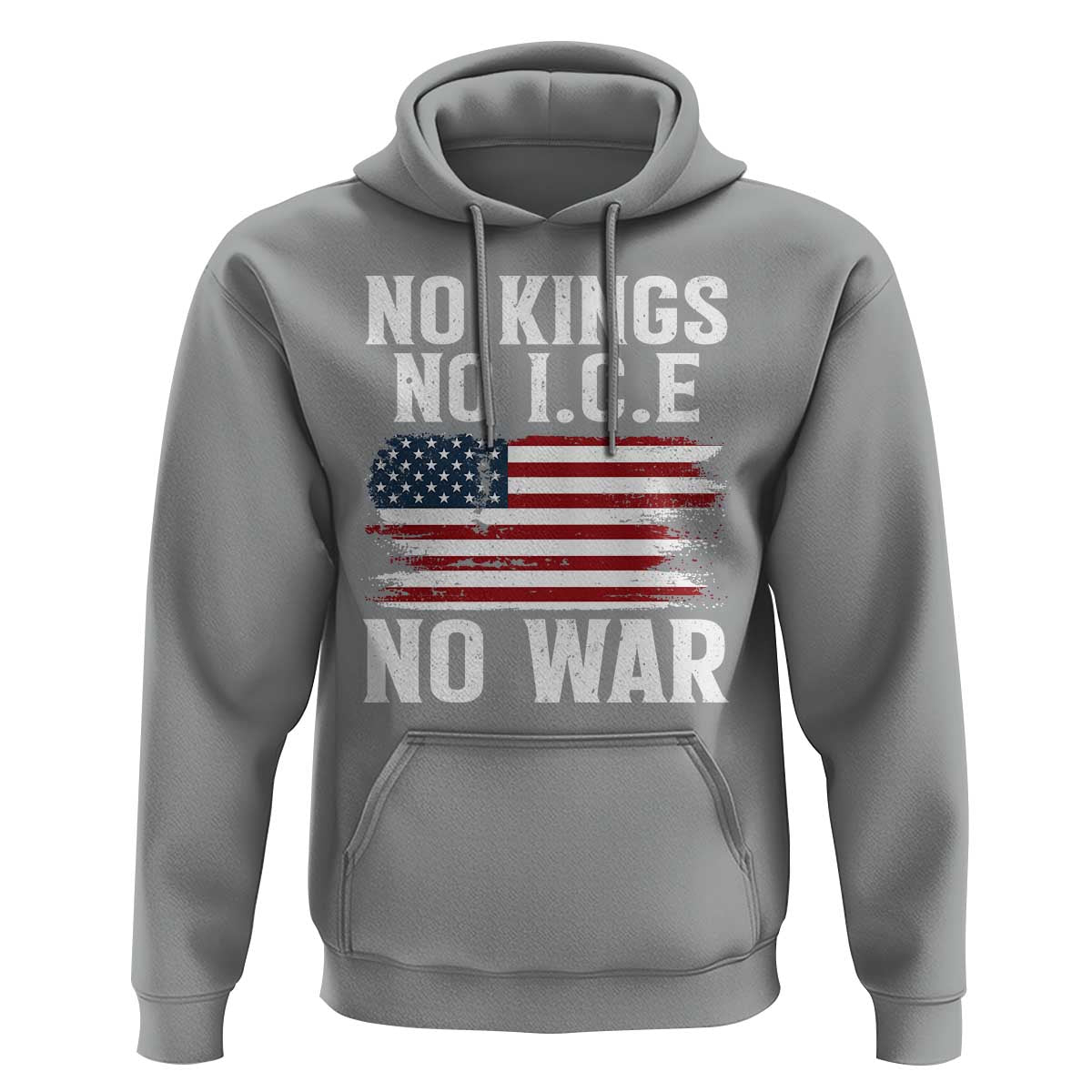 No Wars No Ice No Kings American Flag Hoodie Patriotic Protest Anti War Human Rights