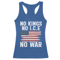 No Wars No Ice No Kings American Flag Racerback Tank Top Patriotic Protest Anti War Human Rights