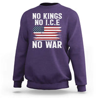 No Wars No Ice No Kings American Flag Sweatshirt Patriotic Protest Anti War Human Rights